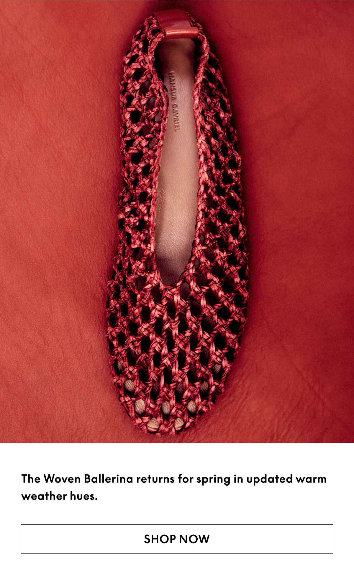 The Woven Ballerina returns for spring in updated warm weather hues.