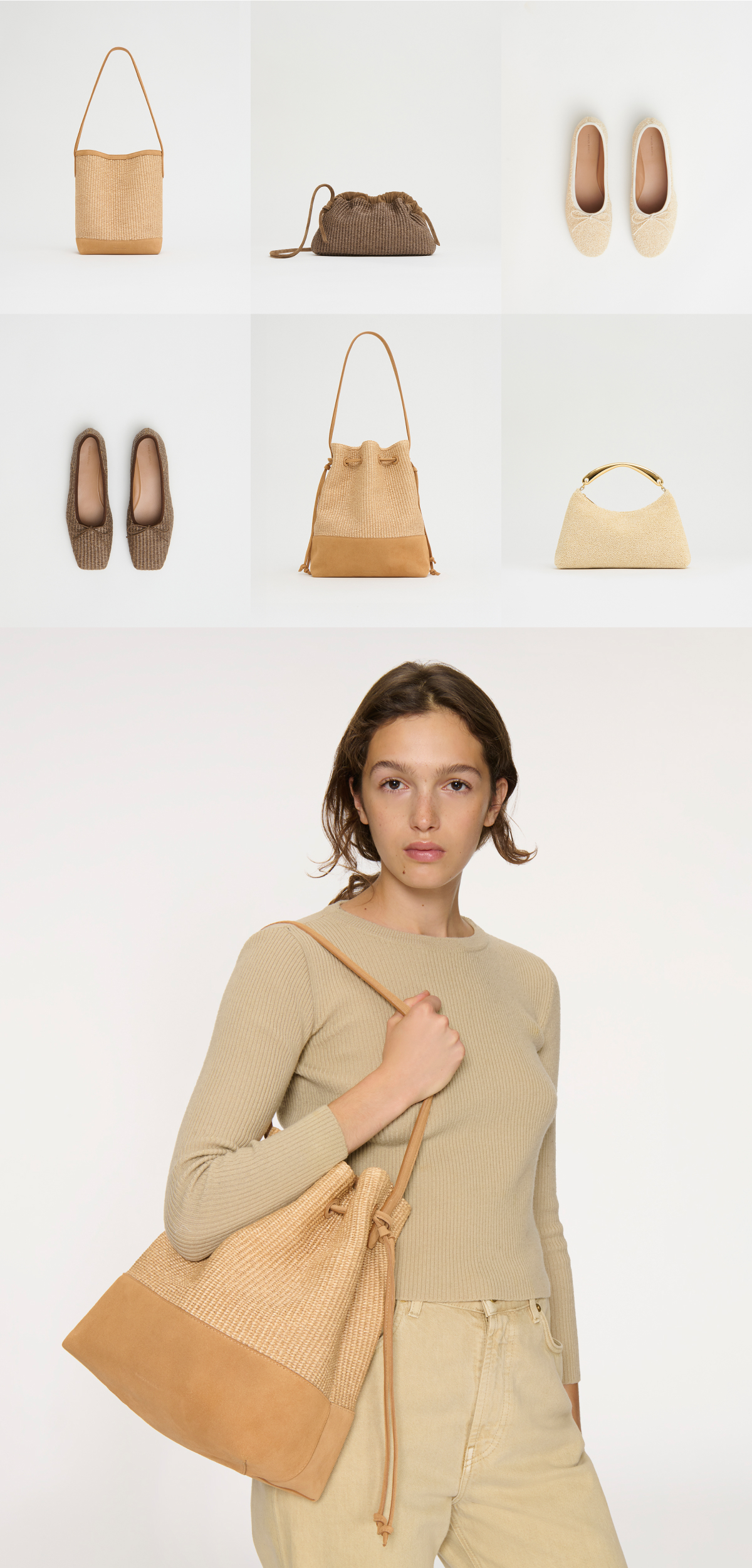 Now seen in returning and new silhouettes, paired with suede and introduced in a deeper Anise shade for a more nuanced neutral.