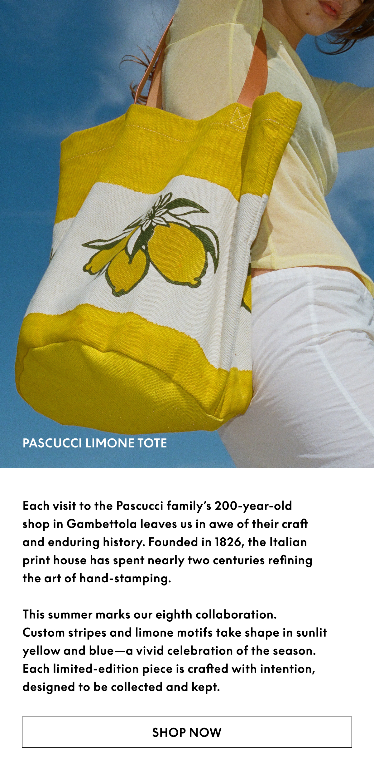 Each visit to the Pascucci family’s 200-year-old shop in Gambettola leaves us in awe of their craft and enduring history. Founded in 1826, the Italian print house has spent nearly two centuries refining the art of hand-stamping.