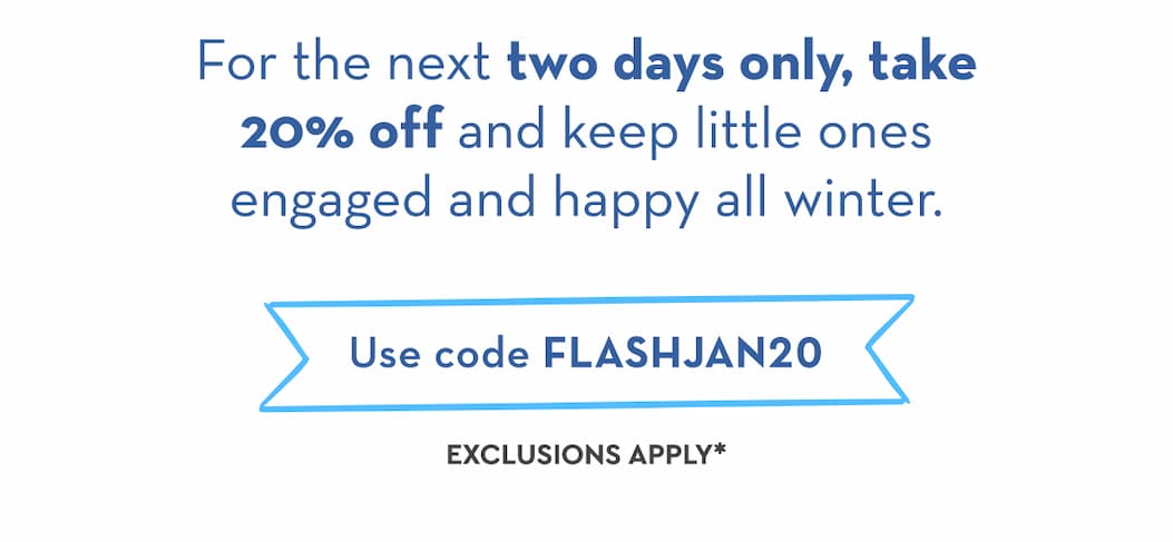 Use code FLASHJAN20