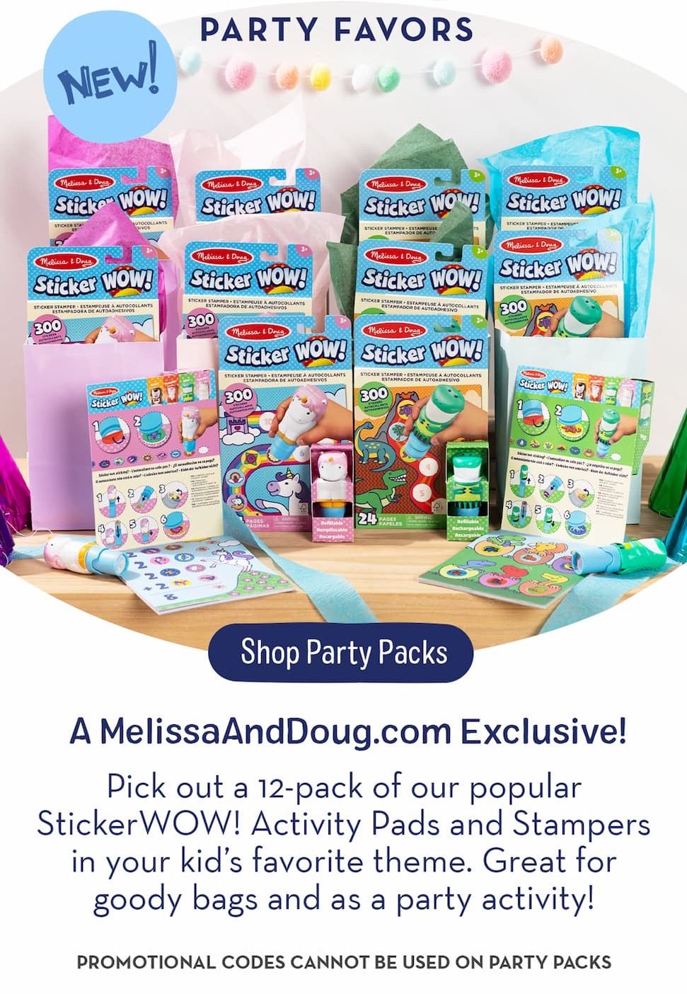 Sticker WOW! Party Favors