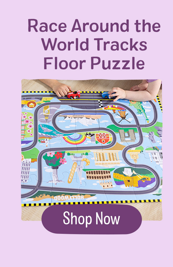 Race Around the World Tracks Floor Puzzle