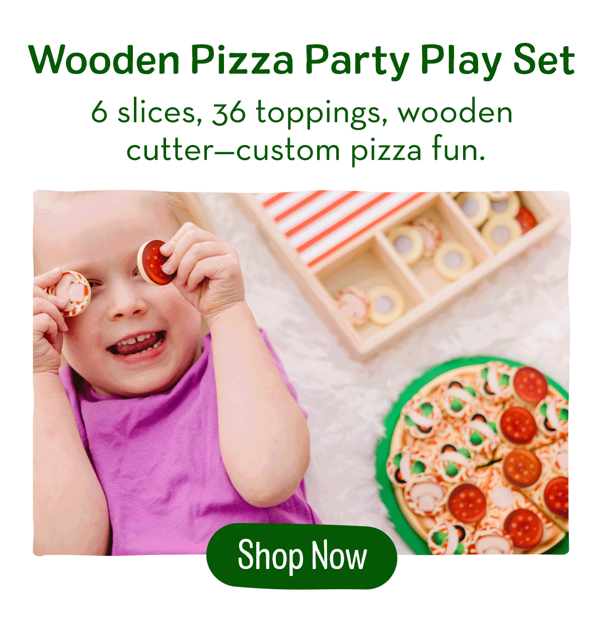 Wooden Pizza Party Play Set