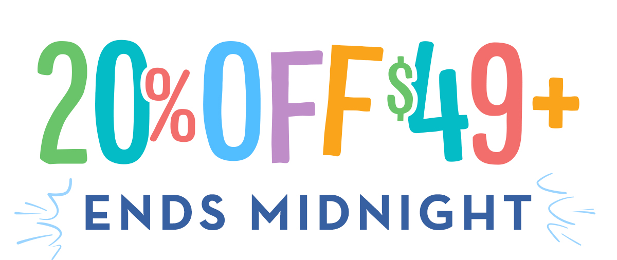 20% Off $49+ Sitewide Ends Midnight! 