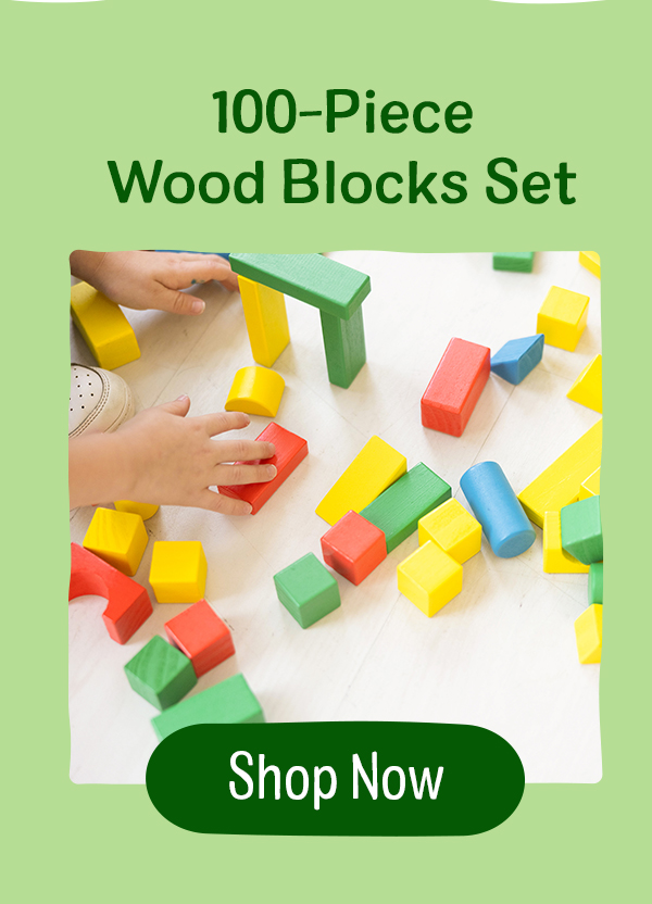 100-Piece Wood Blocks Set