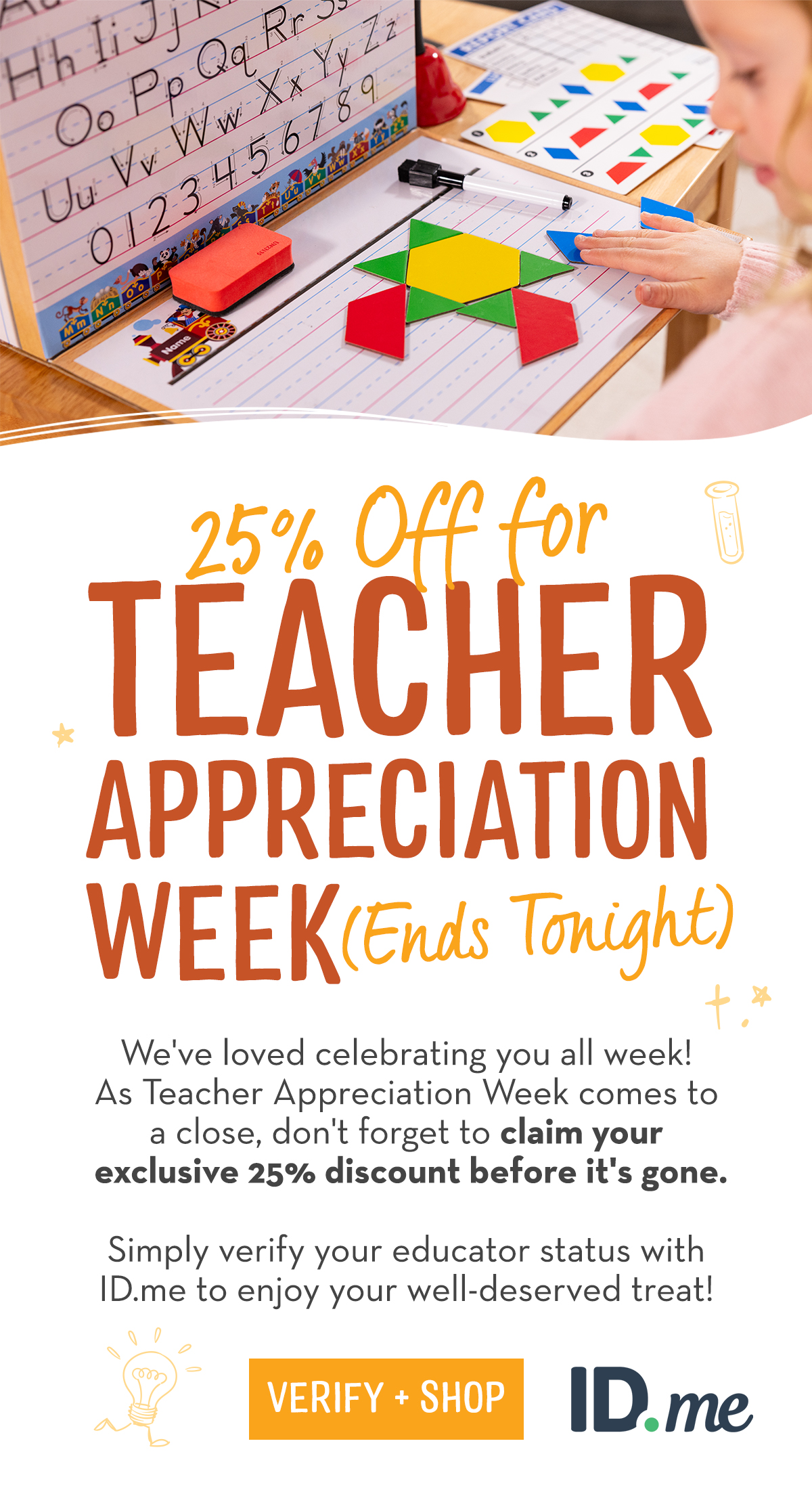 25% Off for Teacher Appreciation Week (Ends Tonight) 
