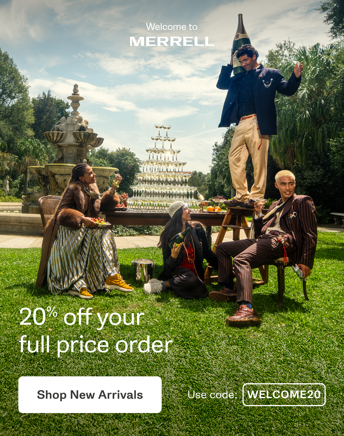 Welcome to MERRELL. 20% off your full-price order. Use code WELCOME20. [Shop New Arrivals]