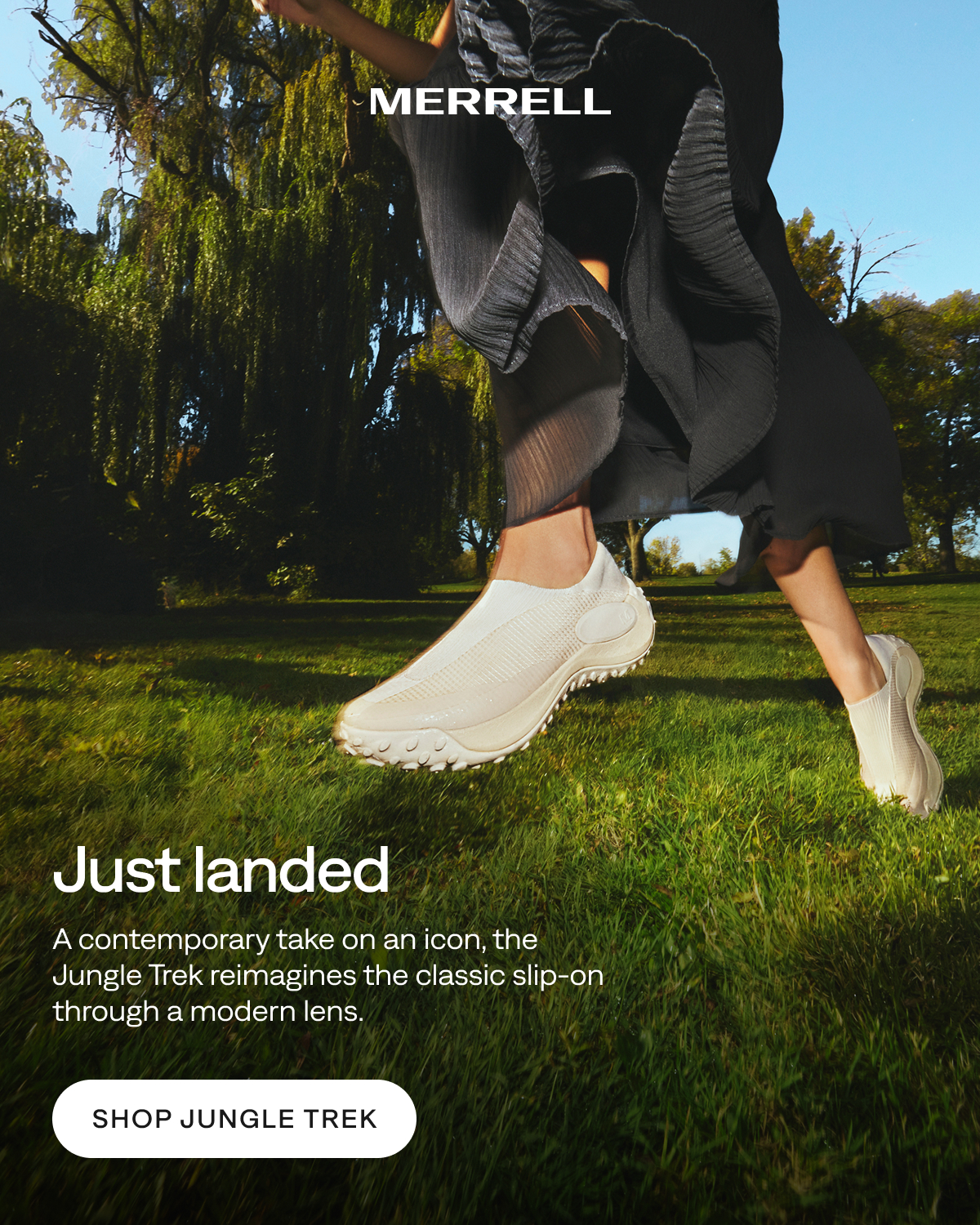 MERRELL - Just Landed - A contemporary take. on an icon, the Jungle Trek Moc reimagines the classic slip-on through a modern lens. [Shop Jungle Trek]