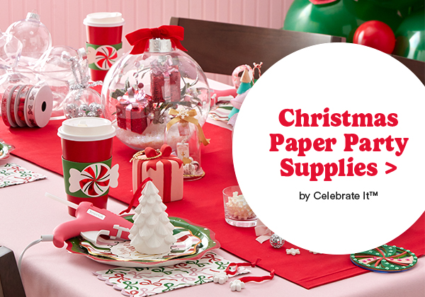 Christmas paper party supplies