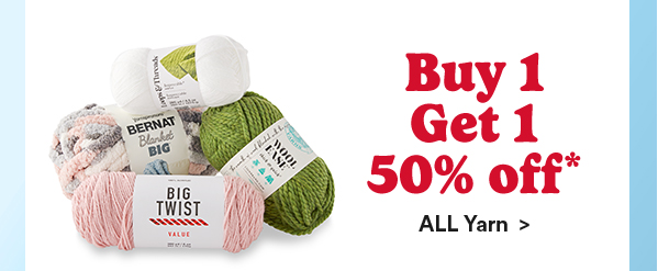 Buy 1 Get 1 50% off All Yarn