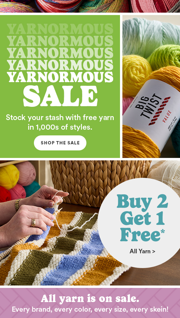 Yarnormous Sale Buy 2 Get 1 Free Yarn Shop Now