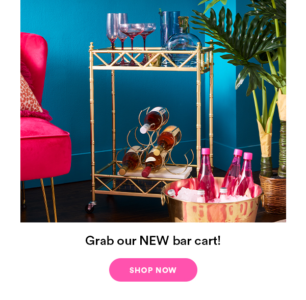Grab our NEW bar cart! Shop Now