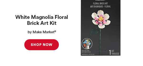 White Magnolia Floral Brick Art Kit SHOP NOW