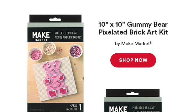 10 x 10 Gummy Bear Pixelated Brick Art Kit SHOP NOW
