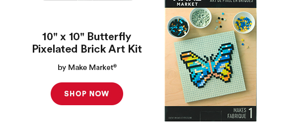 10 x 10 Butterfly Pixelated Brick Art Kit SHOP NOW