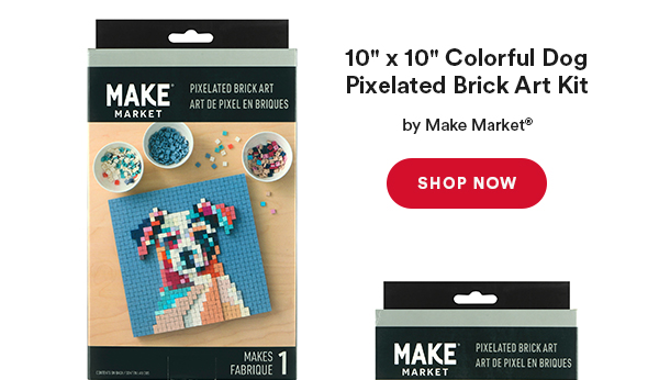 10 x 10 Colorful Dog Pixelated Brick Art Kit SHOP NOW
