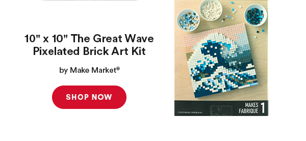 10 x 10 The Great Wave Pixelated Brick Art Kit SHOP NOW