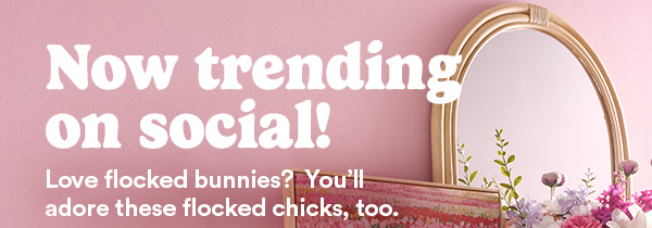 Now trending on social Love flocked bunnies? You'll adore these flocked chicks too.