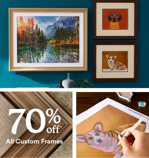 70% off all custom frames