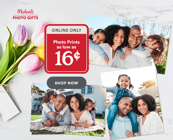 Michaels photo gifts online only photo prints as low as 16 cents shop now