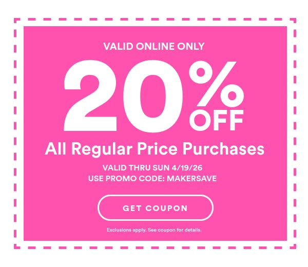 Coupon shown - Click here to get your coupon - Exclusions apply. See coupon for details.