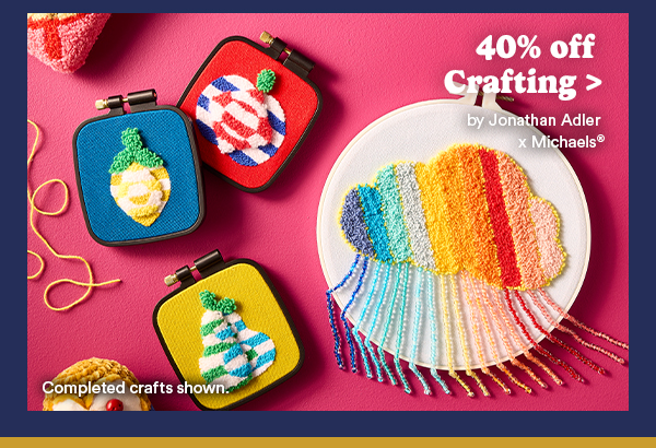 40% off Crafting > by Jonathan Adler x Michaels Completed crafts shown