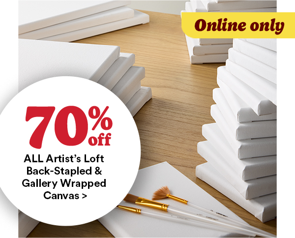 Online only 70% off All artist's loft back-stapled & gallery wrapped canvas >