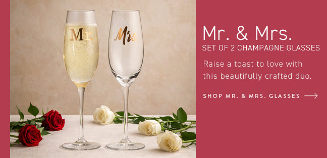 Shop Mr. and Mrs. Set of 2 Champagne Glasses