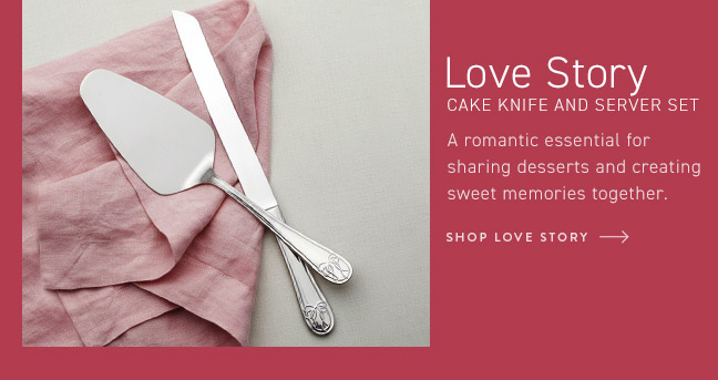Shop Love Story Cake Knife and Server Set