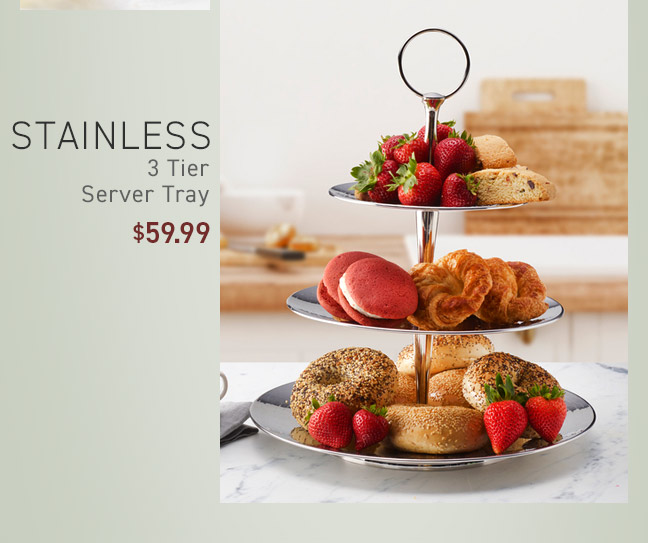 Shop Stainless 3 Tier Server Tray $59.99