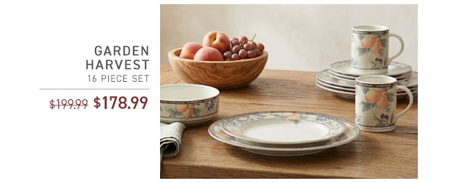 Garden Harvest 16 Piece Set: $178.99