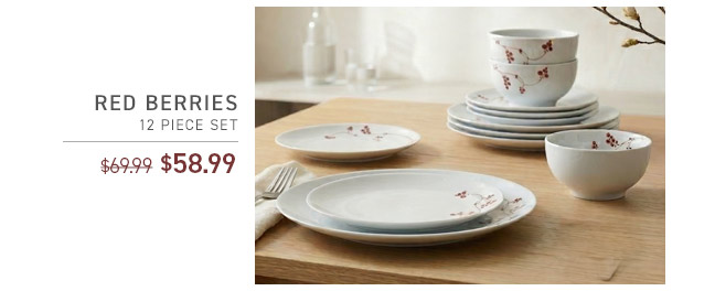 Red Berries 12 Piece Set: $58.99