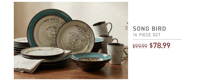 Song Bird 16 Piece Set: $78.99