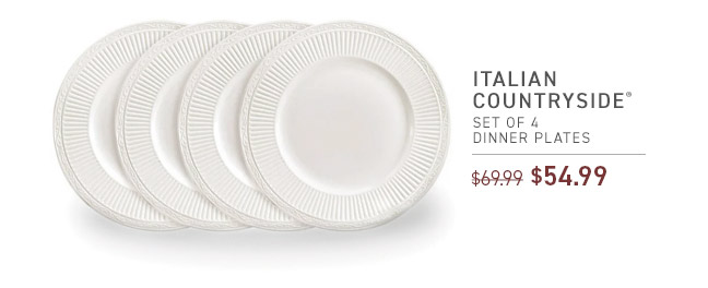 Italian Countryside® Set of 4 Dinner Plates: $54.99