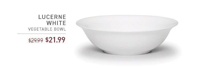 Lucerne White Vegetable Bowl: $21.99
