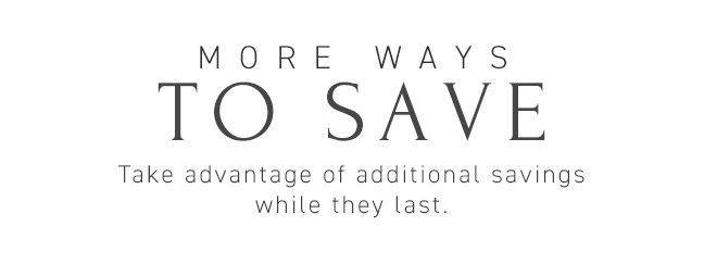 More Ways to Save