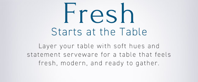 Fresh Starts at the Table