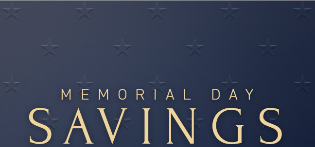 Memorial Day Savings