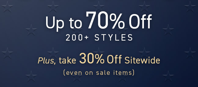 Up to 70% Off 200+ Styles