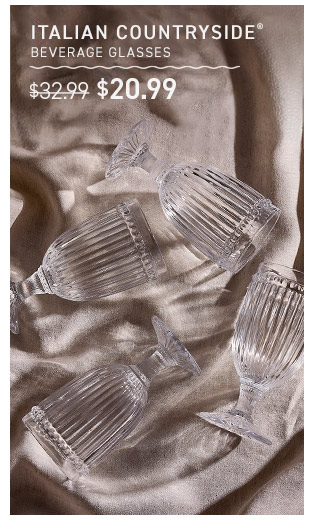 Italian Countryside Beverage Glasses: NOW $20.99