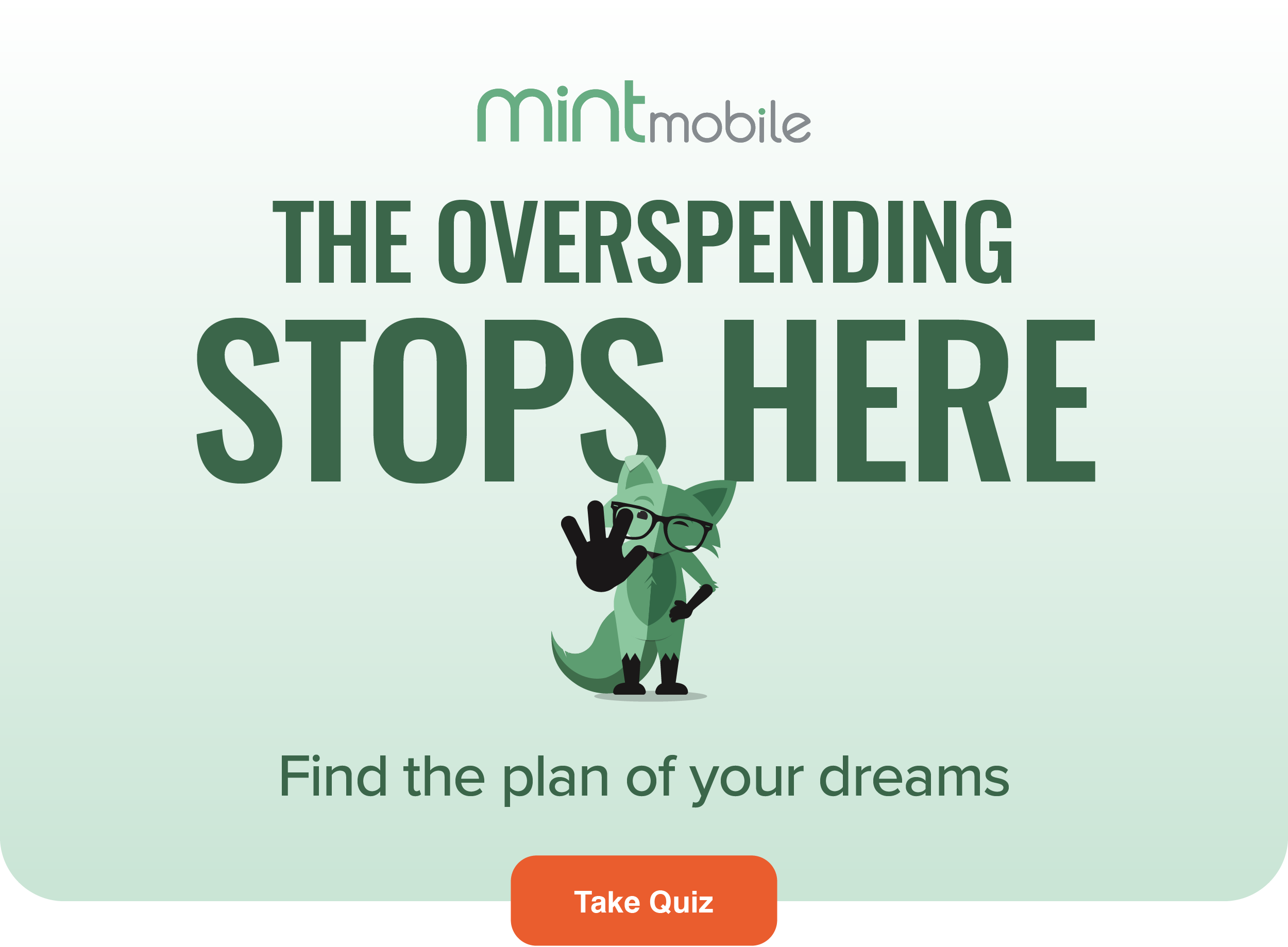 The overspending stops here