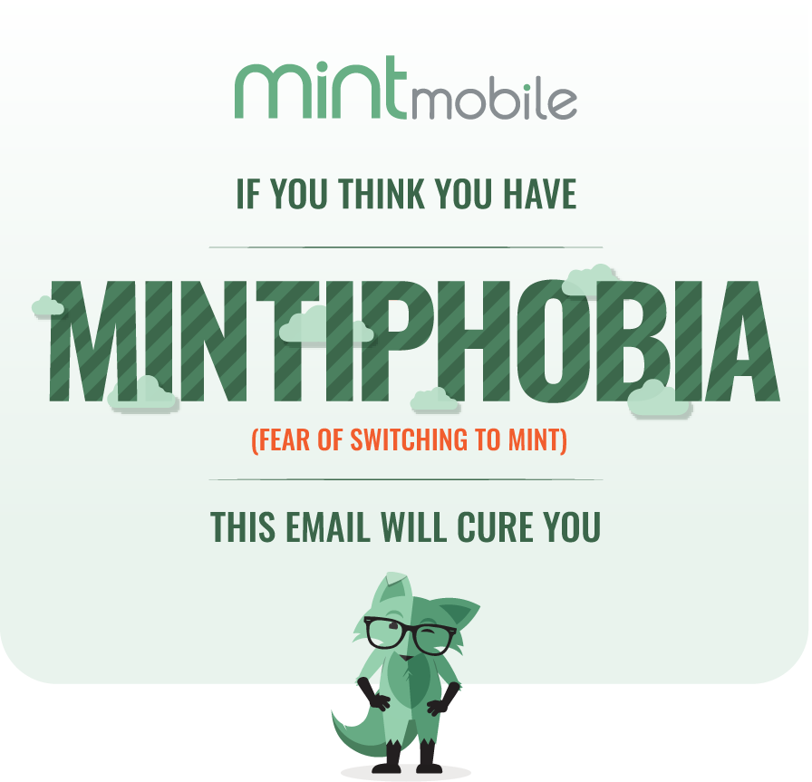 If you think you have Mintiphobia (fear of switching to Mint), this email will cure you