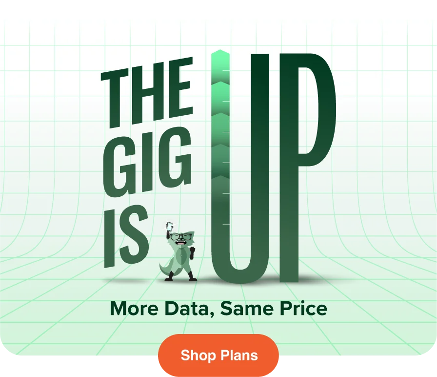 The gig is up - More data, same price