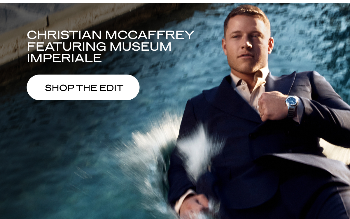 CHRISTIAN MCCAFFREY WEARING MUSEUM IMPERIALE