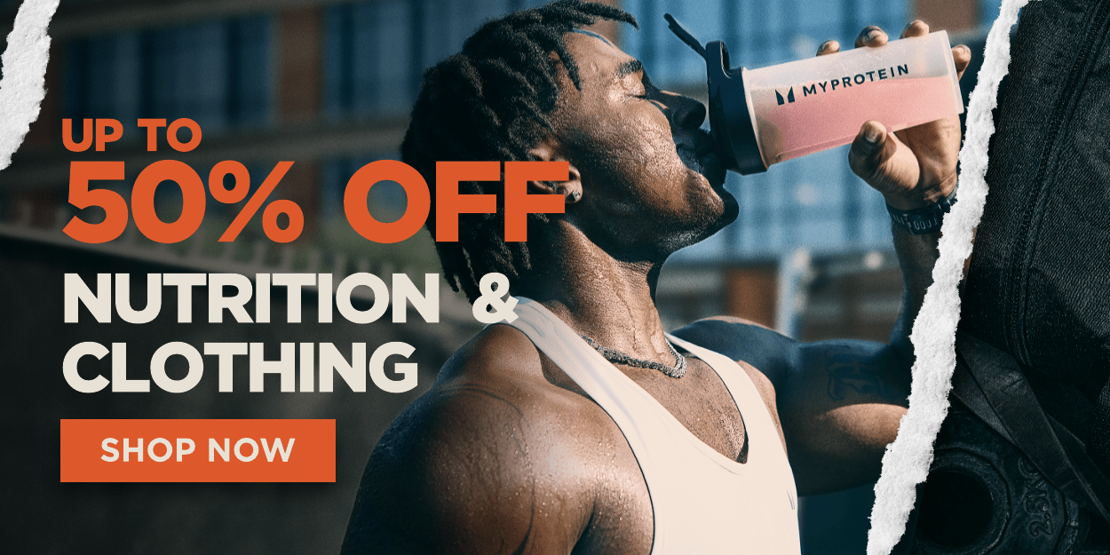 Shop up to 50% off nutrition & activewear