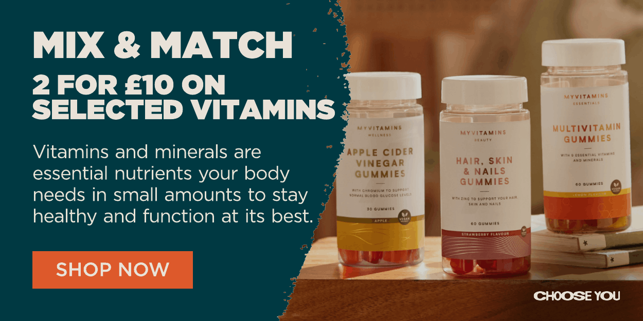 2 for £10 on selected vitamins