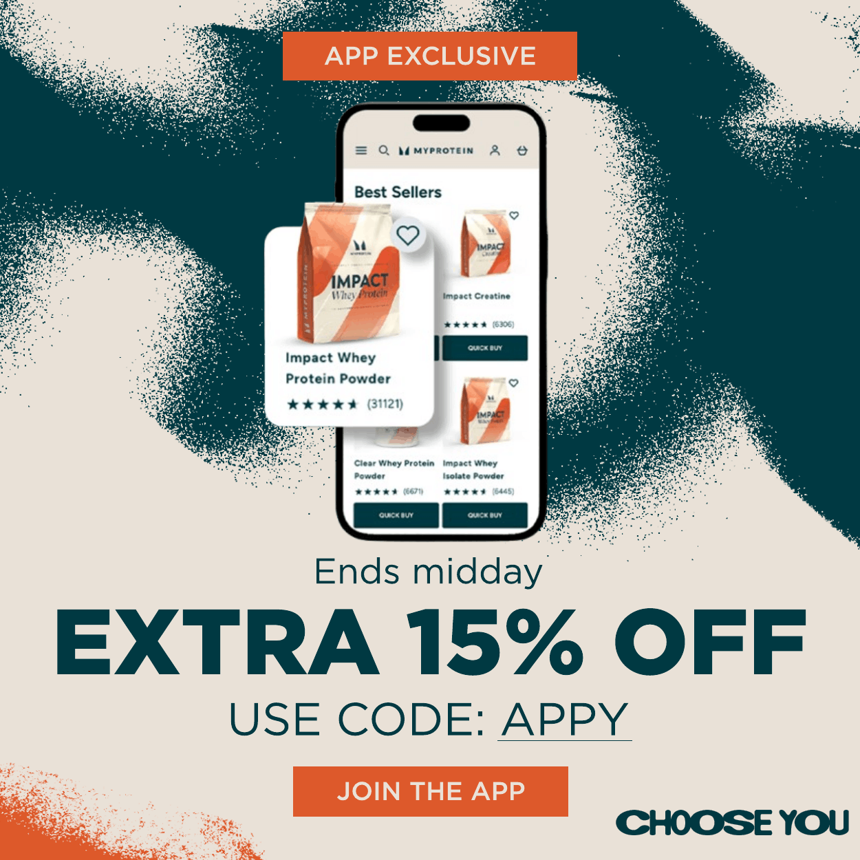 EXTRA 15% OFF DOWNLOAD THE APP WITH THE CODE APPY