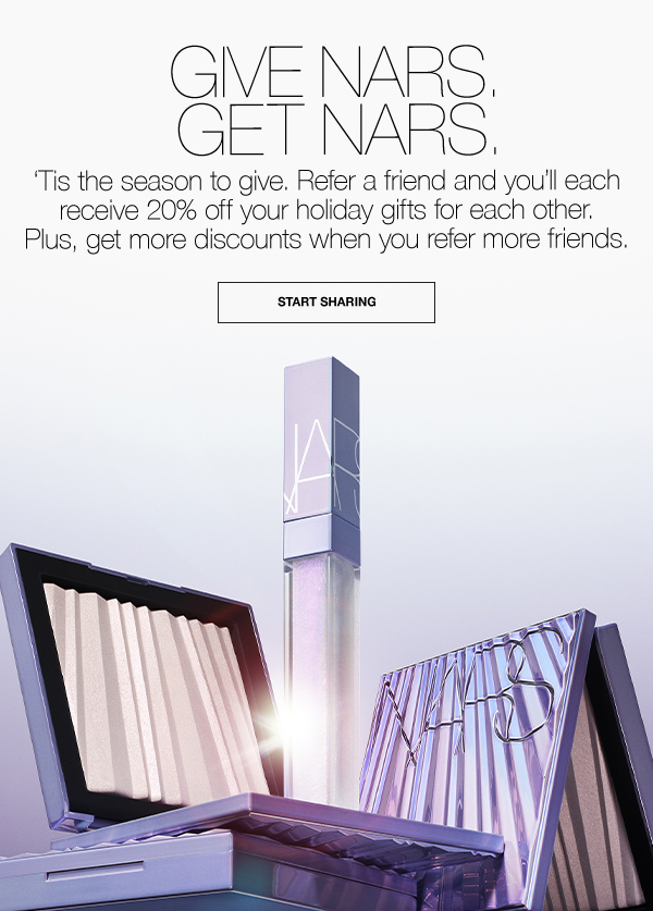 Refer a friend and you’ll each receive 20% off your holiday gifts for each other.