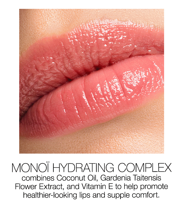 Monoï Hydrating Complex helps promote healthier-looking lips and supple comfort.