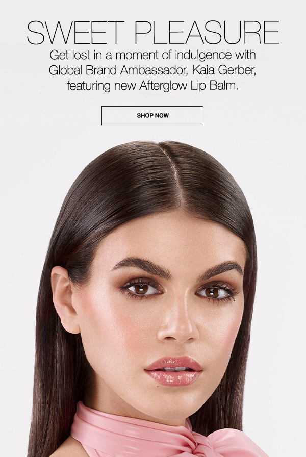 Get lost in a moment of indulgence with Global Brand Ambassador, Kaia Gerber, featuring new Afterglow Lip Balm.